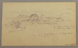Dessin, Mountain Peaks, 22 février 1868