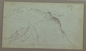 Dessin, Mountain Peaks, juillet peut-être 1868 - Frederic Edwin Church