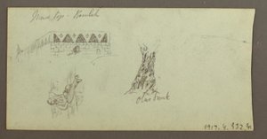 Dessin, chaîne de montagnes, février 1868 - Frederic Edwin Church