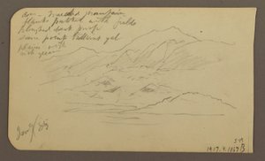 Dessin, chaîne de montagnes, Toluca ; Verso : chaîne de montagnes, Toluca, 7 janvier 1885 - Frederic Edwin Church