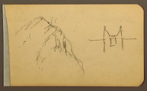 Dessin, Mountain Side, tourelle ; Verso : Mountain Side, 1889 - Frederic Edwin Church