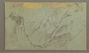 Dessin, vallée de la montagne, peut-être 1868 - Frederic Edwin Church