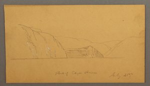 Dessin, baie montagneuse, 21 juillet 1859