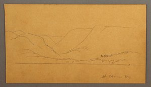 Dessin, baie montagneuse, peut-être 1859 - Frederic Edwin Church