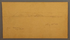 Dessin, Côte montagneuse, 21 juillet 1859 - Frederic Edwin Church