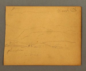 Dessin, montagnes, mars 1856 - Frederic Edwin Church