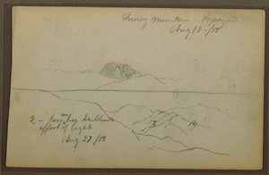 Dessin, montagnes, Popayan, Colombie, août 1853 - Frederic Edwin Church