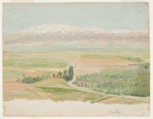 Dessin, montagnes près de Baalbec, mai 1868 - Frederic Edwin Church