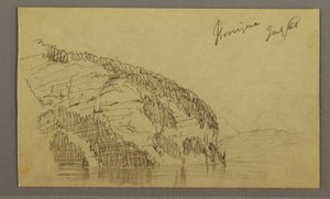 Dessin, Mountainside, juillet 1868 - Frederic Edwin Church
