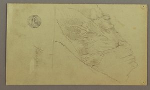 Dessin, flanc de montagne, peut-être 1868 - Frederic Edwin Church