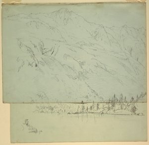 Dessin, Mt. Katahdin, Maine, 1870-78 - Frederic Edwin Church