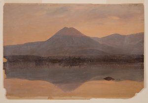 Dessin, Mt. Katahdin depuis le lac Katahdin, 1860-70