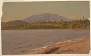 Dessin, le mont Katahdin depuis l