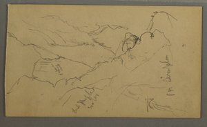 Dessin, Vallée étroite, 1868 - Frederic Edwin Church