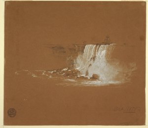 Dessin, chutes du Niagara, octobre 1856 - Frederic Edwin Church