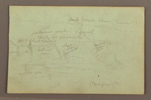 Dessin, Chutes du Niagara vues du côté canadien, 1856 - Frederic Edwin Church