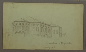 Dessin, vieille maison, Beyrouth, 1868 - Frederic Edwin Church