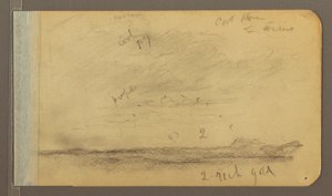 Dessin, Orizaba ; Verso : ciel nuageux, toit, 1889 - Frederic Edwin Church