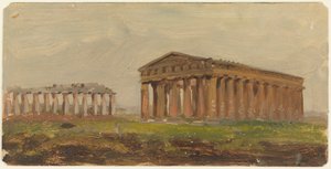 Dessin, Paestum, Temple de Neptune, 1868