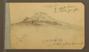 Dessin, Pic de Malintzi, 1889 - Frederic Edwin Church