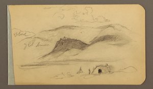 Dessin, plaine, colline, ville ; Verso : chaîne de montagnes, 1889
