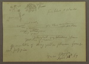 Dessin, étude de plantes et de paysages, 28 avril 1869 - Frederic Edwin Church
