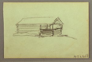 Dessin, partie de la crête de la montagne, peut-être 1856 - Frederic Edwin Church