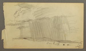 Dessin, Pluie et soleil (Maine ), peut-être 1860 - Frederic Edwin Church