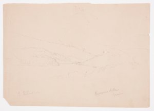 Dessin, lac Ripogène, vers 1855 - Frederic Edwin Church