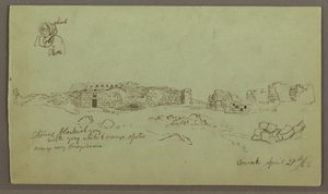 Dessin, Ruines, étude de figure, 27 avril 1868