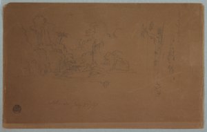 Dessin, Saberreta, Équateur, 23 juillet 1857 - Frederic Edwin Church