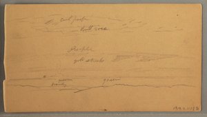 Dessin, pics montagneux acérés, ciel nuageux, juin 1874 - Frederic Edwin Church
