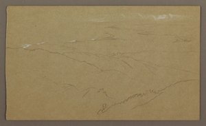 Dessin, rivage et mer, "Bloxburgh", août 1865 - Frederic Edwin Church