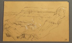 Dessin, croquis, vallée d
