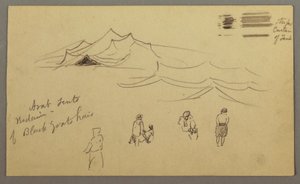 Dessin, croquis. Tentes. Bédouin, peut-être 1868, février (probablement) - Frederic Edwin Church