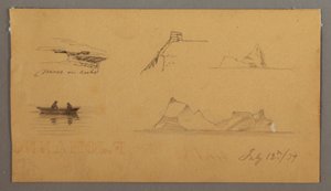 Dessin, Croquis du Labrador, 12 juillet 1859 - Frederic Edwin Church