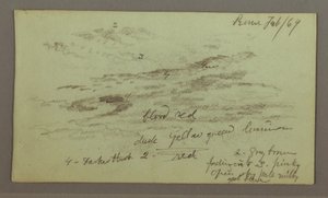 Dessin, étude du ciel, 1er février 1869 - Frederic Edwin Church