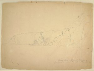 Dessin, "Statue Rock", septembre 1851 - Frederic Edwin Church