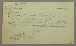 Dessin, arc en pierre, base en pierre, 27 avril 1868 - Frederic Edwin Church