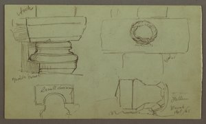 Dessin, études des arcs et de la base de l