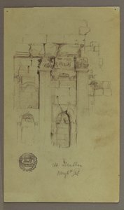 Dessin, étude des ruines du temple, 8 mai 1868 - Frederic Edwin Church