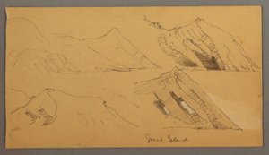 Dessin, Étude de falaises rocheuses, peut-être 1859 - Frederic Edwin Church