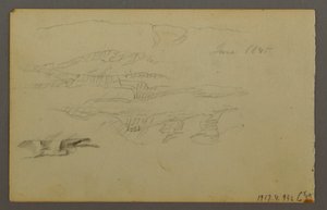 Dessin, Soleil derrière les nuages, 1844 - Frederic Edwin Church