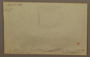 Dessin, Coucher de soleil derrière la crête (Aurora), 1864 - Frederic Edwin Church