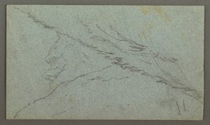 Dessin, Tauern Peaks, The K nigss, juillet 1868 - Frederic Edwin Church