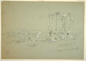 Dessin, temple avec Semua [aujourd