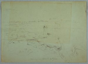 Dessin, Terrapin Point, 20 mars 1856 - Frederic Edwin Church