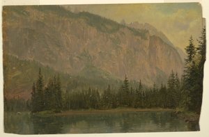 Dessin, Le Hintersee, près de Berchtesgaden, Bavière, juin 1868