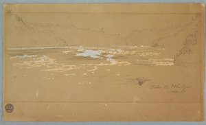 Dessin, La rivière "en dessous du tourbillon", septembre 1858