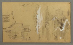 Dessin, maison en bois, Sky, Autriche, 1er août 1868 - Frederic Edwin Church